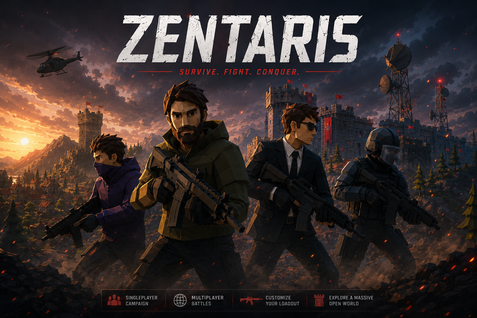 Zentaris operative holding down a desert outpost corridor in Desert Combat